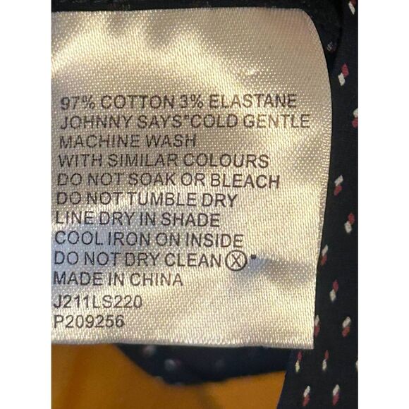 Johnny Bigg Mens Navy Patterned Long Sleeve Button Up Shirt NWT Size 4XL (5212) - Picture 4 of 6